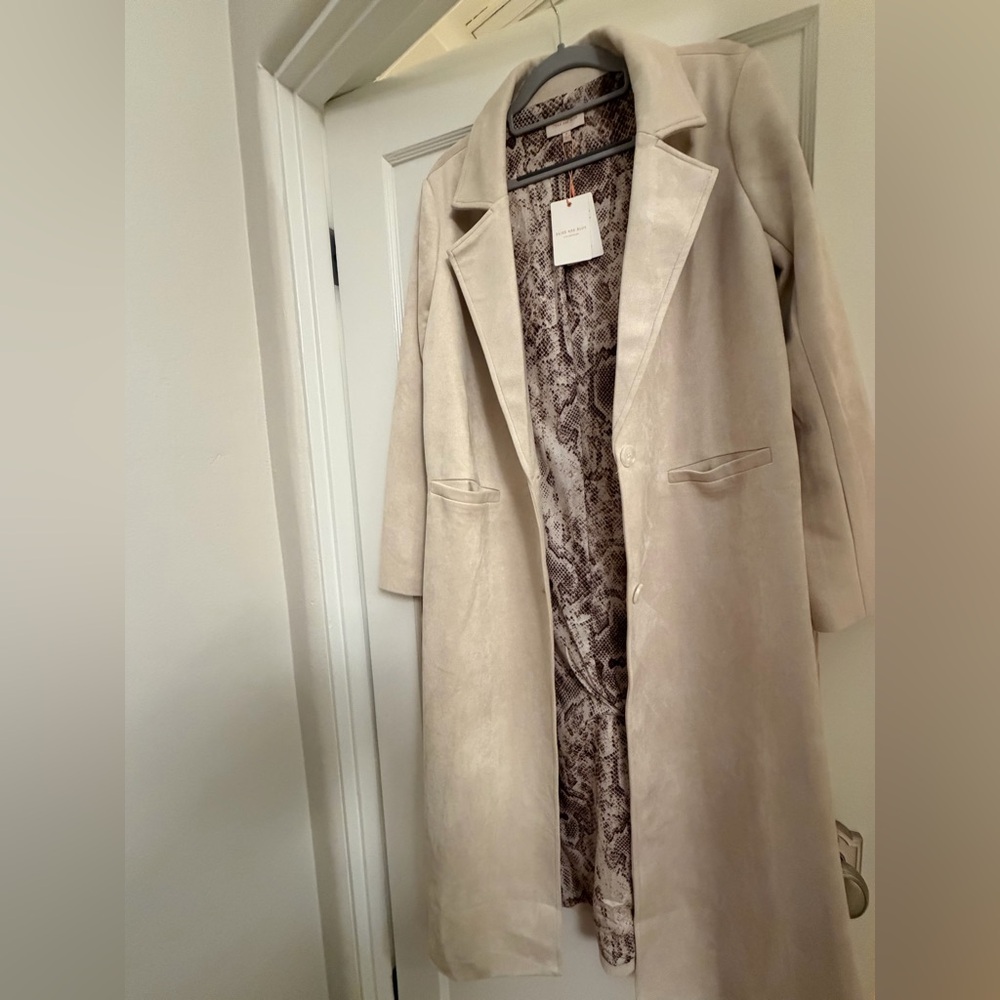Skies Are Blue Western Fringe Long Coat - Picture 6 of 12